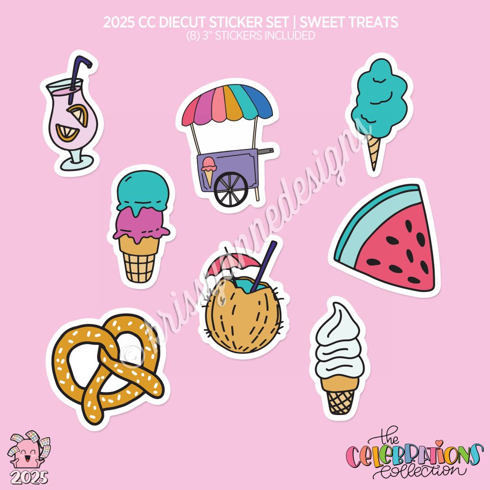 CC Diecut Sticker Set | 2025 Sweet Treats Deco (June Coordinates)