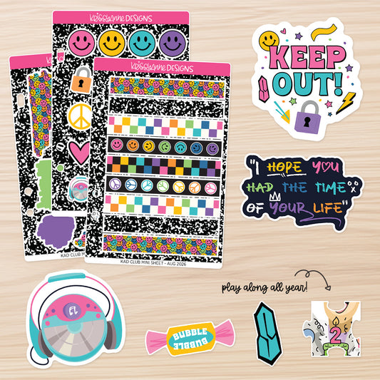 August '26 KAD Club Sticker Sub